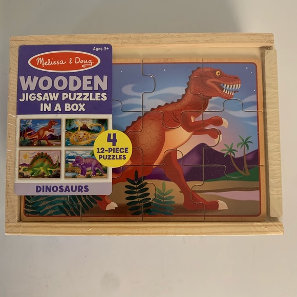 melissa and doug wooden dinosaur puzzle
